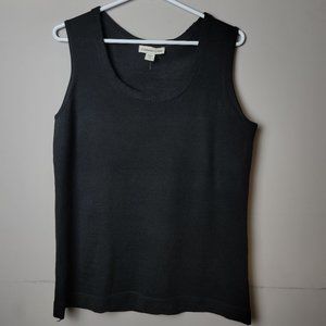 Cold Water Creek merino wool Tank Top size Large black for women